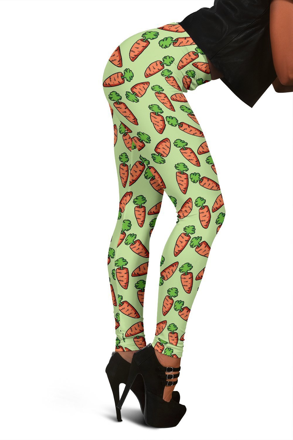 Carrot Print Pattern Women Leggings-grizzshop