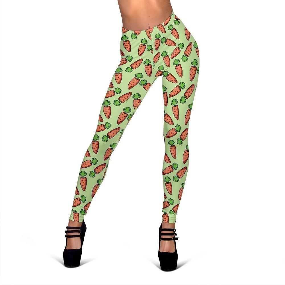 Carrot Print Pattern Women Leggings-grizzshop