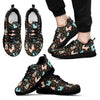 Carrot Rabbit Bunny Pattern Print Black Sneaker Shoes For Men Women-grizzshop