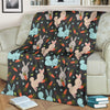 Carrot Rabbit Bunny Pattern Print Blanket-grizzshop