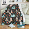 Carrot Rabbit Bunny Pattern Print Blanket-grizzshop