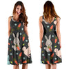 Carrot Rabbit Bunny Pattern Print Dress-grizzshop