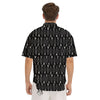 Carrot White And Black Print Pattern Men's Short Sleeve Shirts-grizzshop