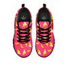 Cartoon Banana Pink Print Pattern Black Sneaker-grizzshop