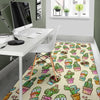 Cartoon Cactus Pattern Print Floor Mat-grizzshop