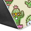 Cartoon Cactus Pattern Print Floor Mat-grizzshop