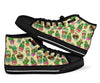 Cartoon Cactus Pattern Print Men Women's High Top Shoes-grizzshop