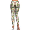 Cartoon Cactus Pattern Print Pattern Women Leggings-grizzshop