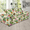 Cartoon Cactus Pattern Print Sofa Covers-grizzshop