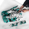 Cartoon Chameleon Pattern Print Automatic Foldable Umbrella-grizzshop