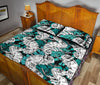 Cartoon Chameleon Pattern Print Bed Set Quilt-grizzshop