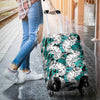 Cartoon Chameleon Pattern Print Luggage Cover Protector-grizzshop