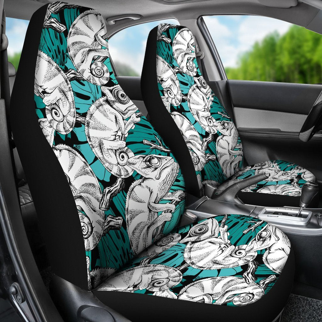 Cartoon Chameleon Pattern Print Universal Fit Car Seat Covers-grizzshop