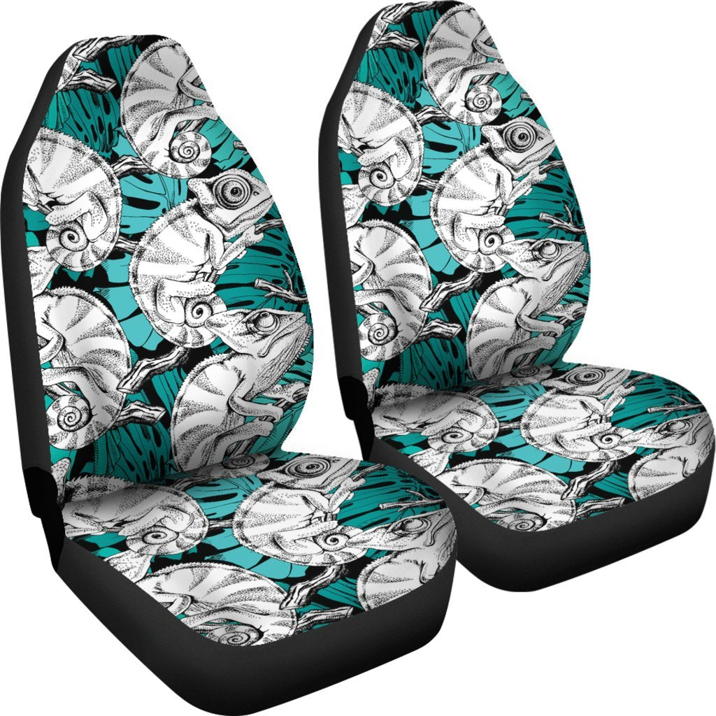 Cartoon Chameleon Pattern Print Universal Fit Car Seat Covers-grizzshop