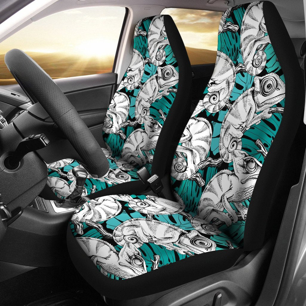 Cartoon Chameleon Pattern Print Universal Fit Car Seat Covers-grizzshop