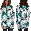 Cartoon Chameleon Pattern Print Women Hoodie Dress-grizzshop