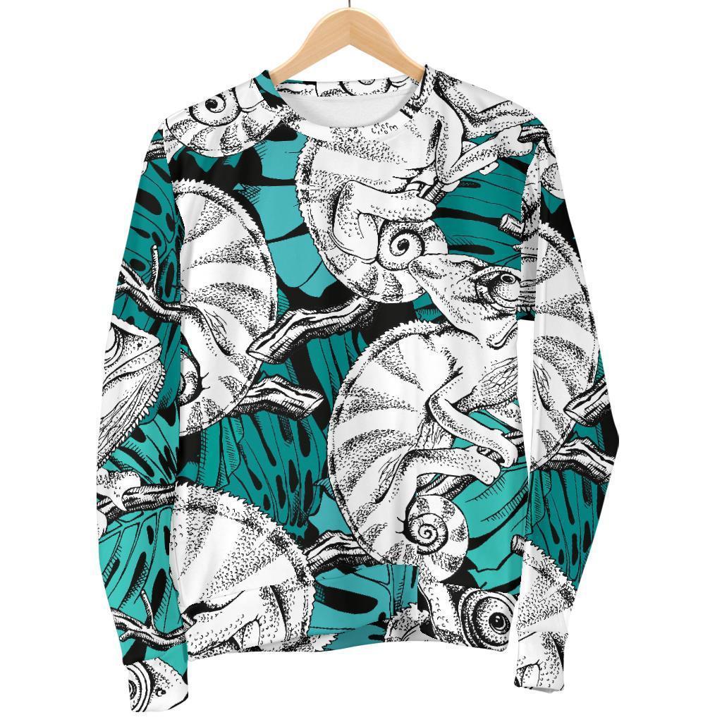 Cartoon Chameleon Pattern Print Women's Sweatshirt-grizzshop