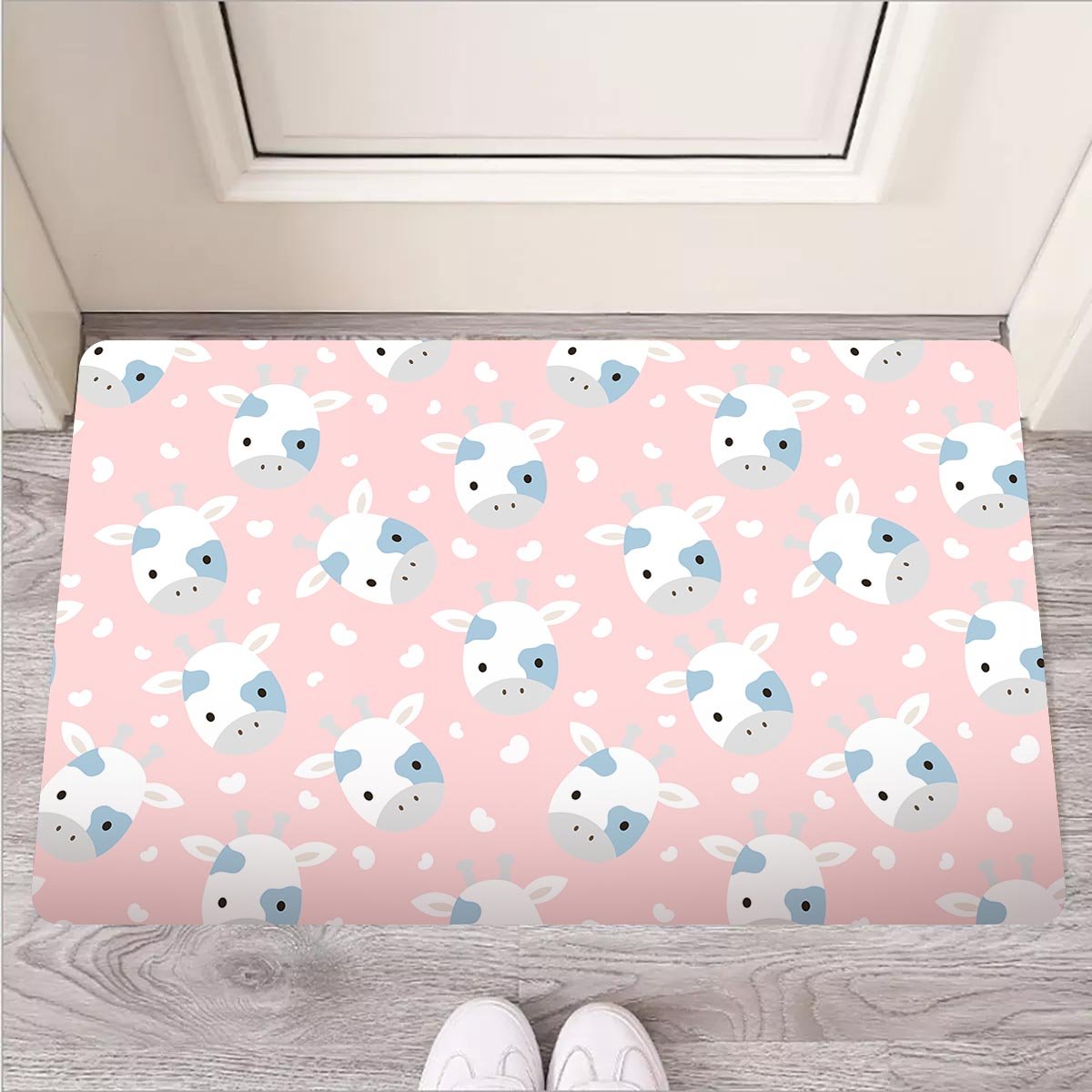 Cartoon Cow Print Door Mat-grizzshop