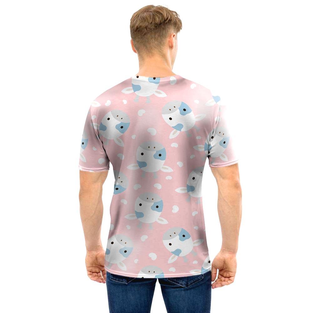 Cartoon Cow Print Men T Shirt-grizzshop