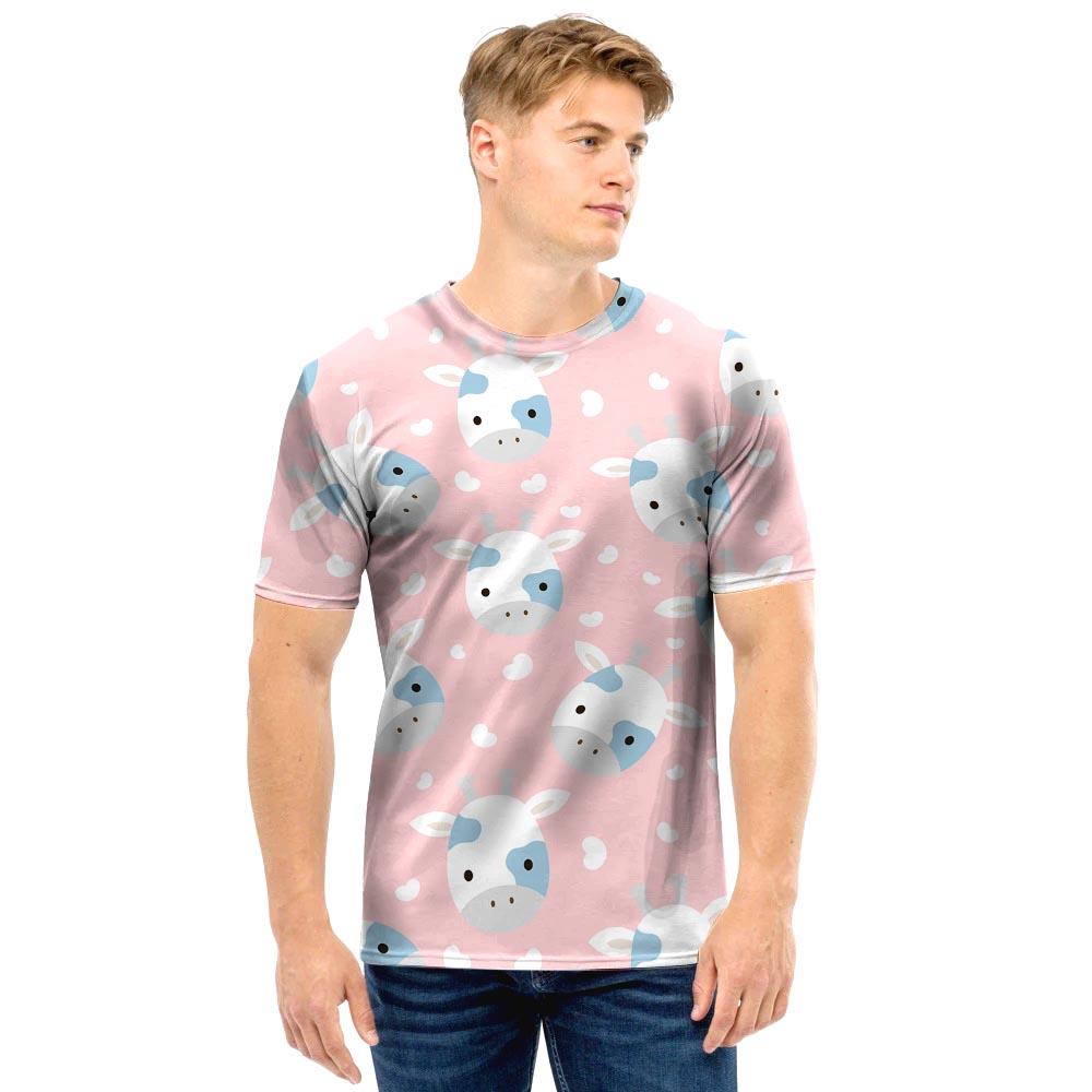 Cartoon Cow Print Men T Shirt-grizzshop