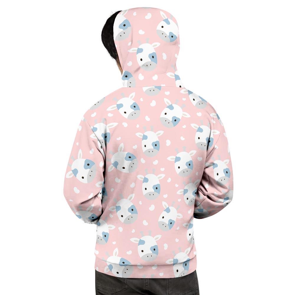 Cartoon Cow Print Men's Hoodie-grizzshop