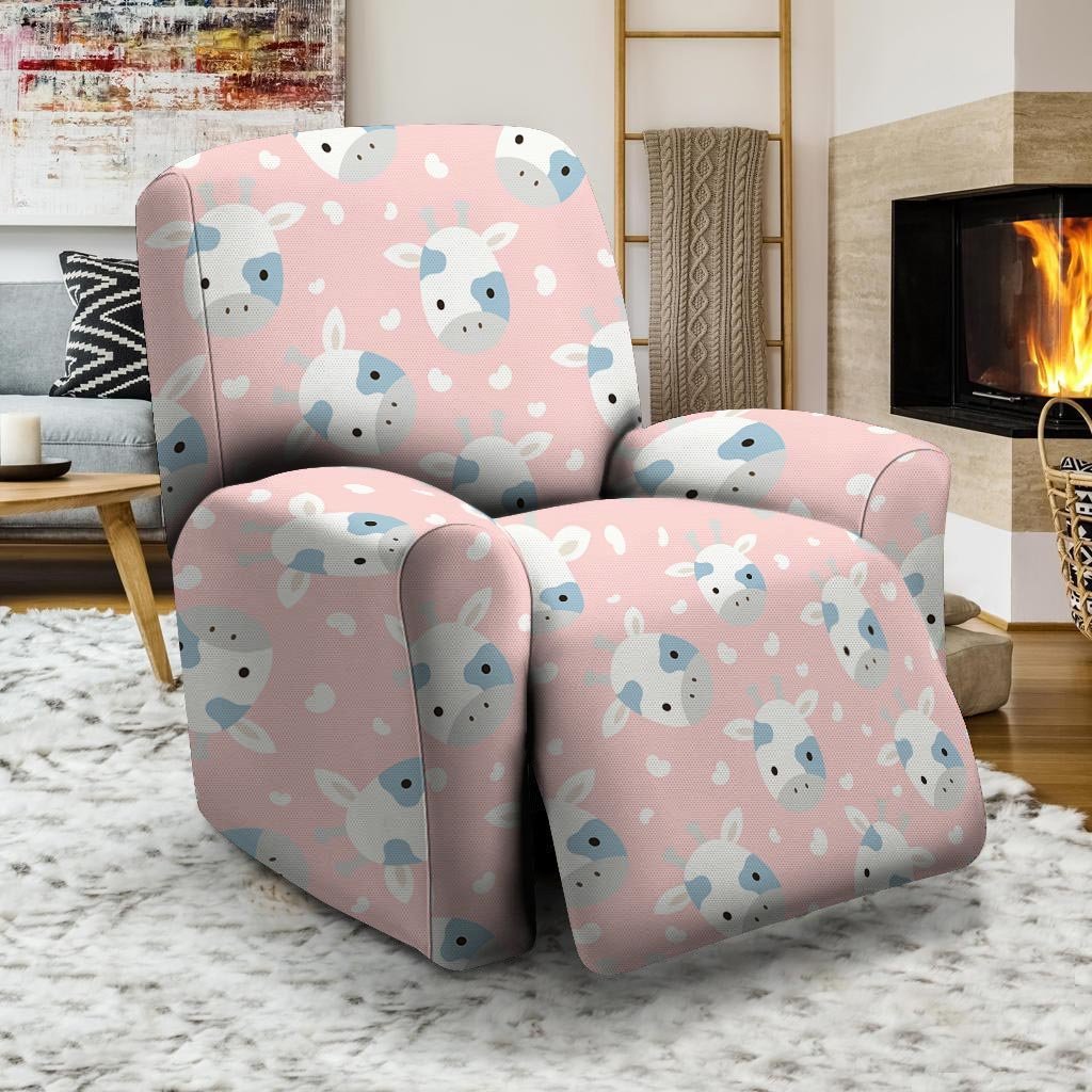 Cartoon Cow Print Recliner Cover-grizzshop