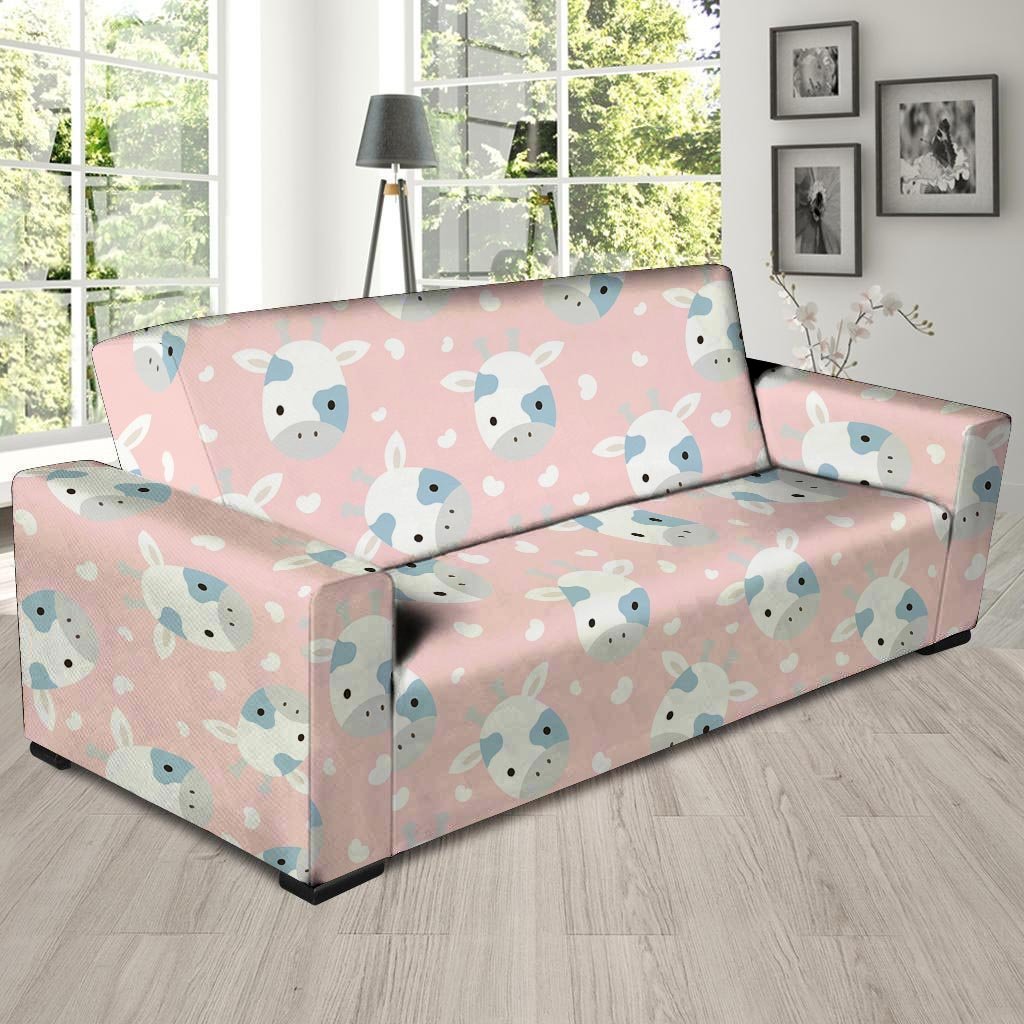 Cartoon Cow Print Sofa Cover-grizzshop