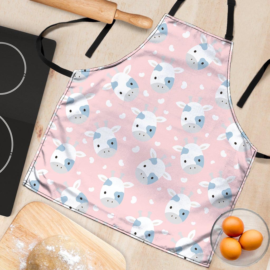 Cartoon Cow Print Women's Apron-grizzshop