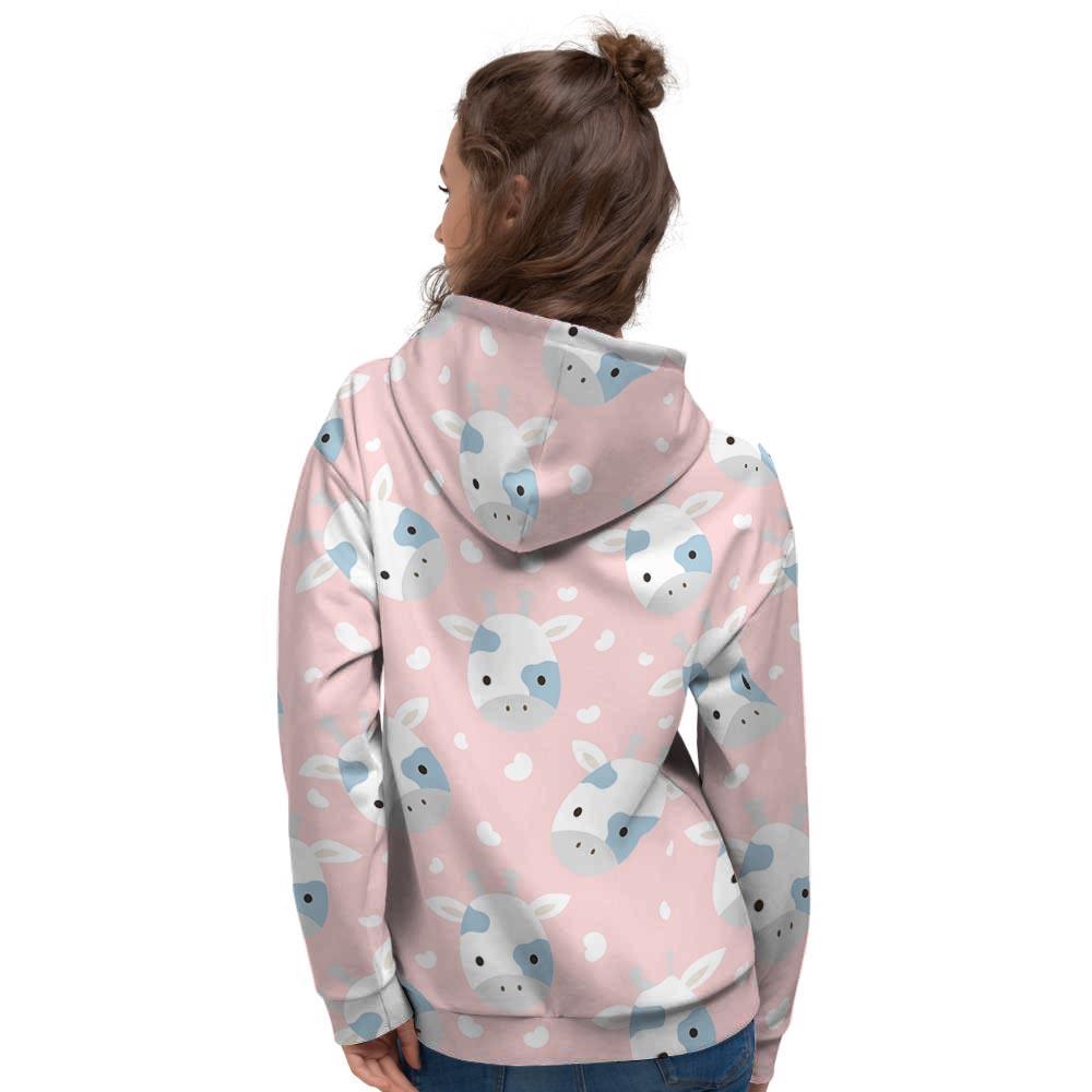 Cartoon Cow Print Women's Hoodie-grizzshop