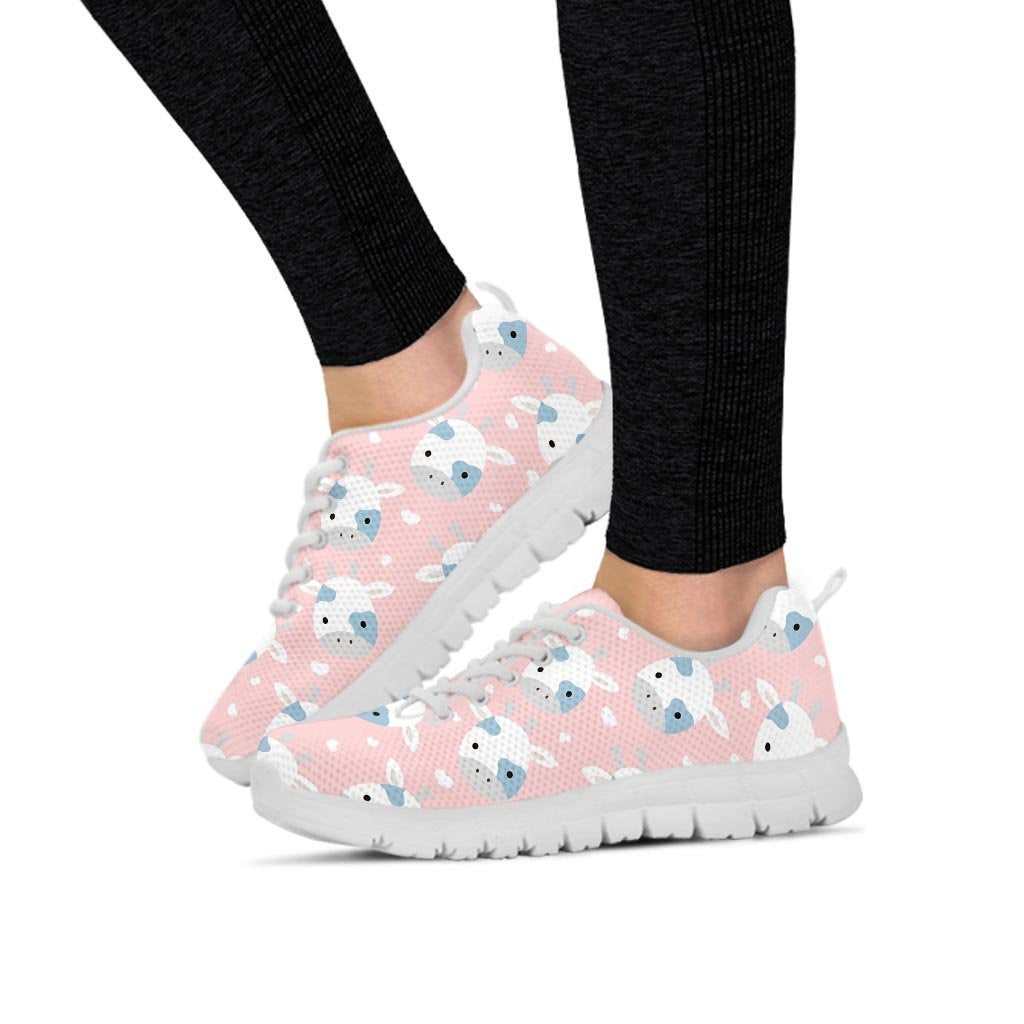 Cartoon Cow Print Women's Sneakers-grizzshop