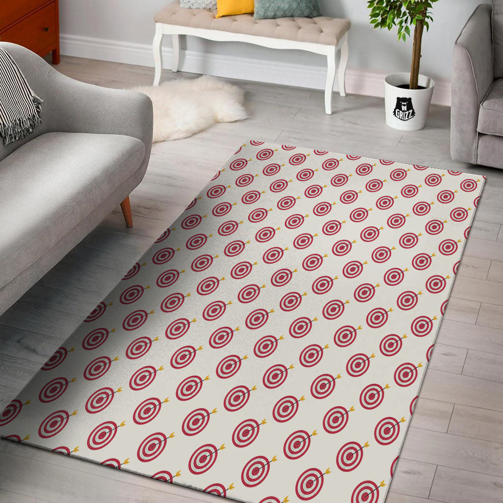 Cartoon Dartboard Print Pattern Floor Mat-grizzshop