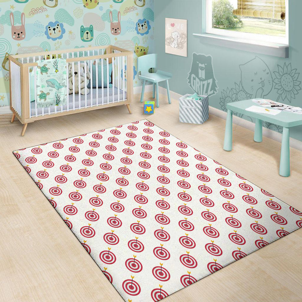 Cartoon Dartboard Print Pattern Floor Mat-grizzshop