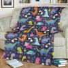 Cartoon Dino Dinosaur Pattern Print Blanket-grizzshop