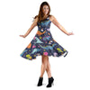 Cartoon Dino Dinosaur Pattern Print Dress-grizzshop