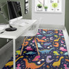 Cartoon Dino Dinosaur Pattern Print Floor Mat-grizzshop