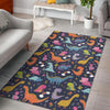 Cartoon Dino Dinosaur Pattern Print Floor Mat-grizzshop