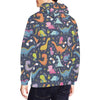 Cartoon Dino Dinosaur Pattern Print Men Pullover Hoodie-grizzshop