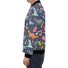 Cartoon Dino Dinosaur Pattern Print Men's Bomber Jacket-grizzshop