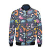 Cartoon Dino Dinosaur Pattern Print Men's Bomber Jacket-grizzshop