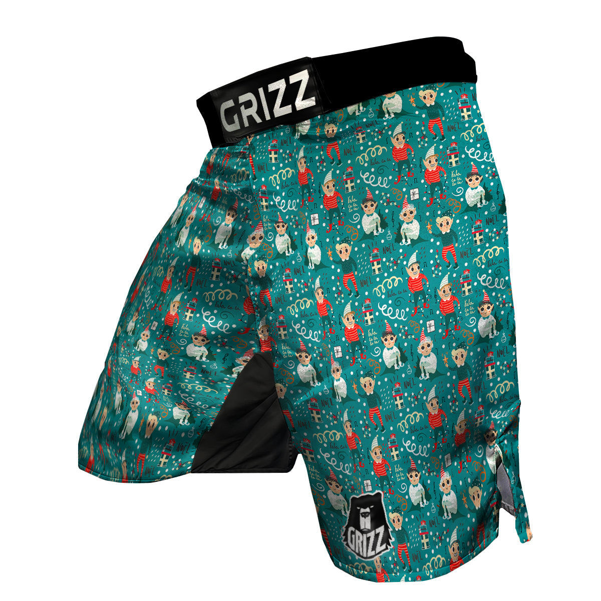 Cartoon Elf Print Pattern MMA Shorts-grizzshop