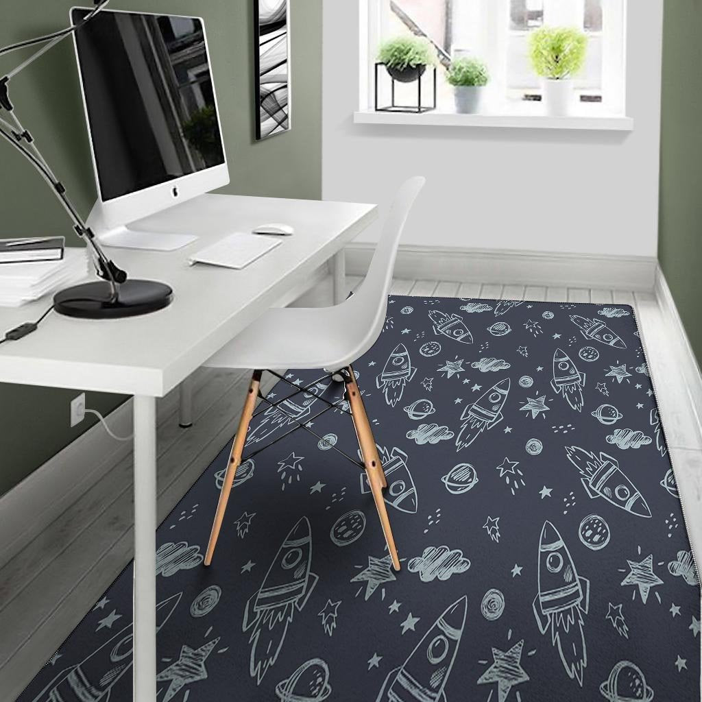 Cartoon Galaxy Space Floor Mat-grizzshop