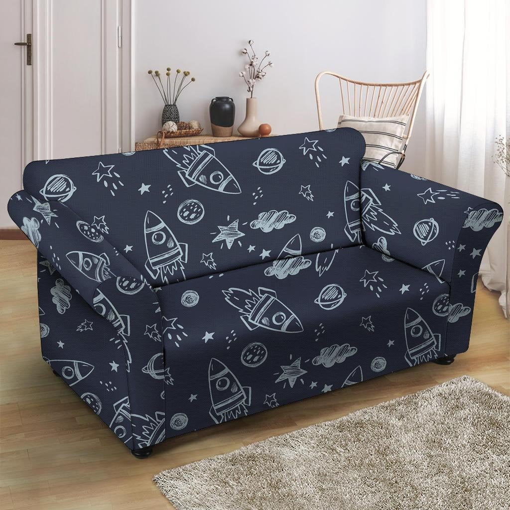 Cartoon Galaxy Space Loveseat Cover-grizzshop