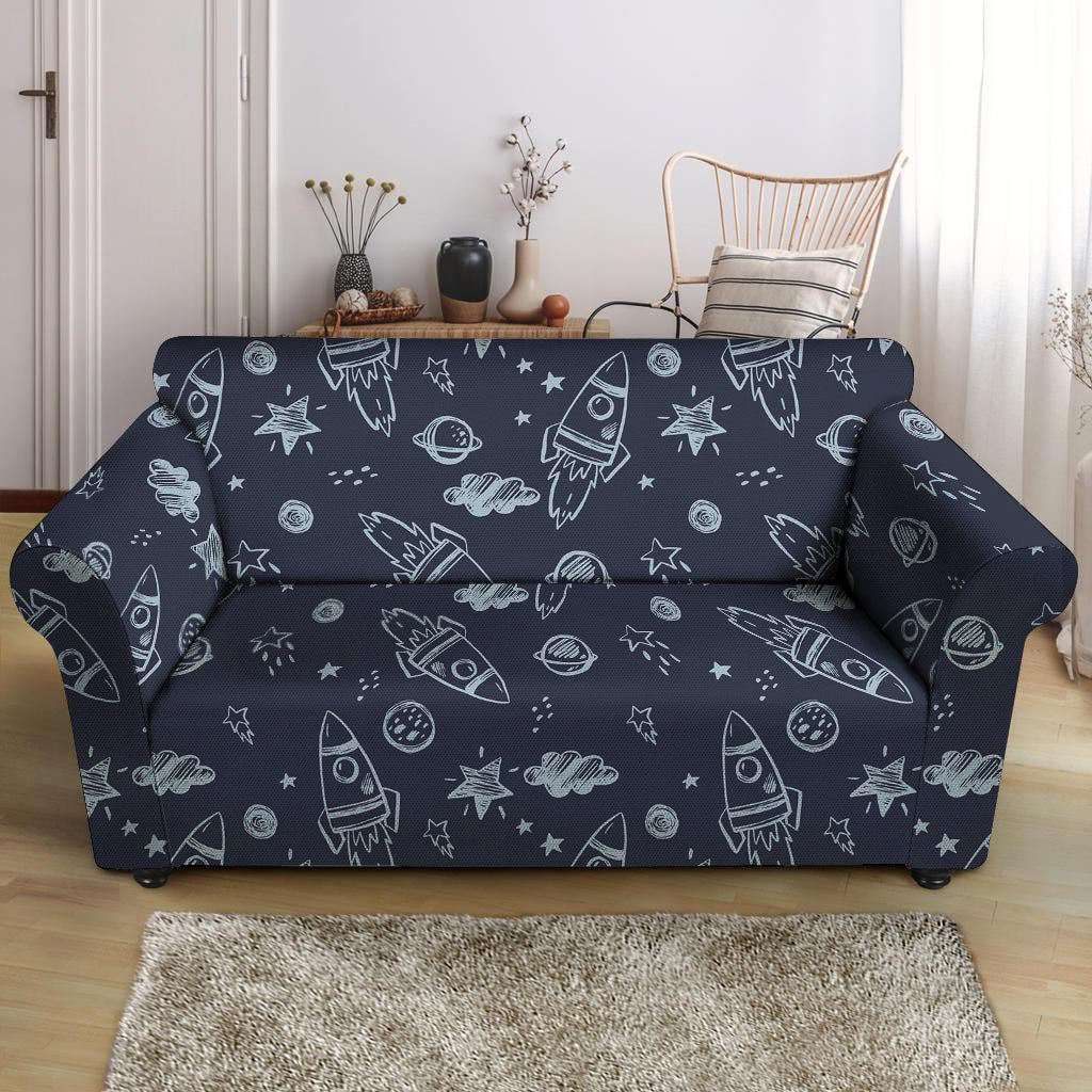 Cartoon Galaxy Space Loveseat Cover-grizzshop