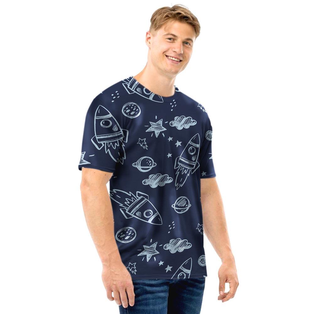 Cartoon Galaxy Space Men T Shirt-grizzshop