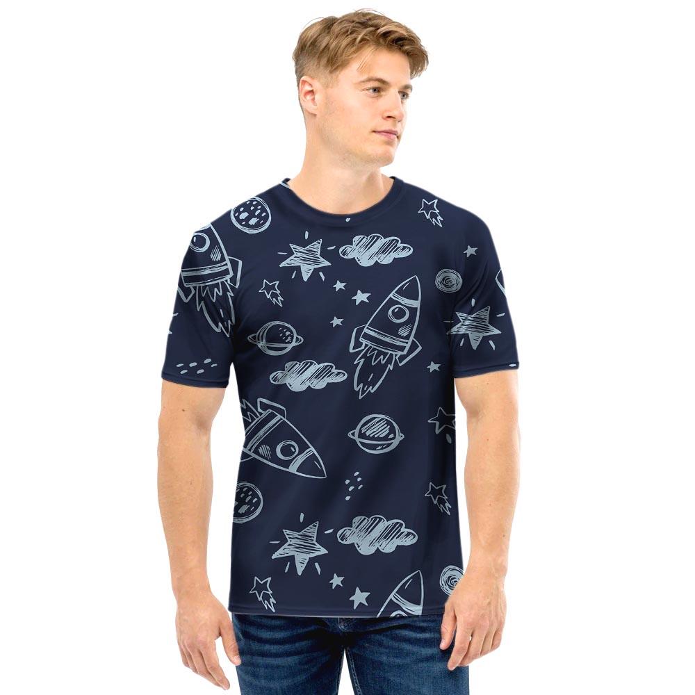 Cartoon Galaxy Space Men T Shirt-grizzshop