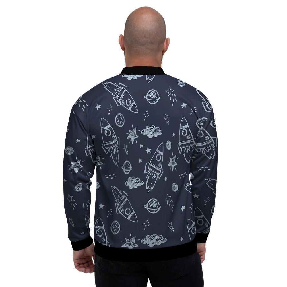 Cartoon Galaxy Space Men's Bomber Jacket-grizzshop