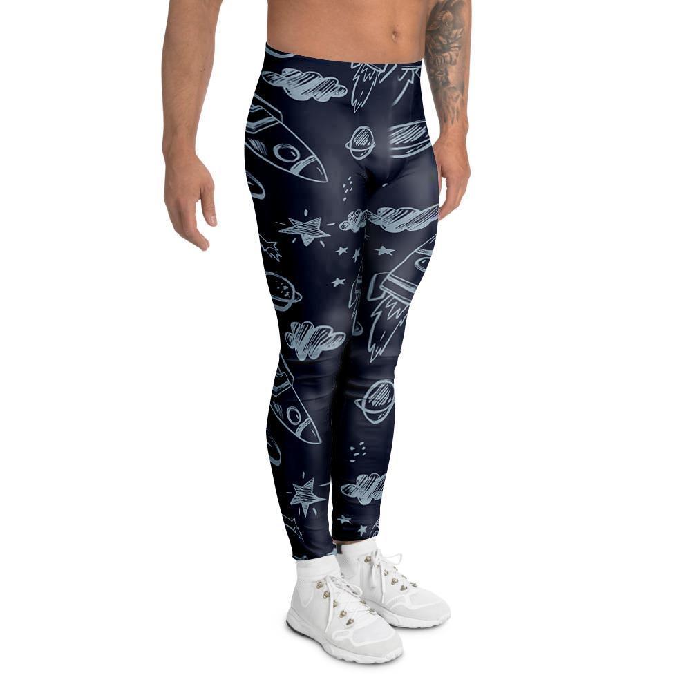 Cartoon Galaxy Space Men's Leggings-grizzshop