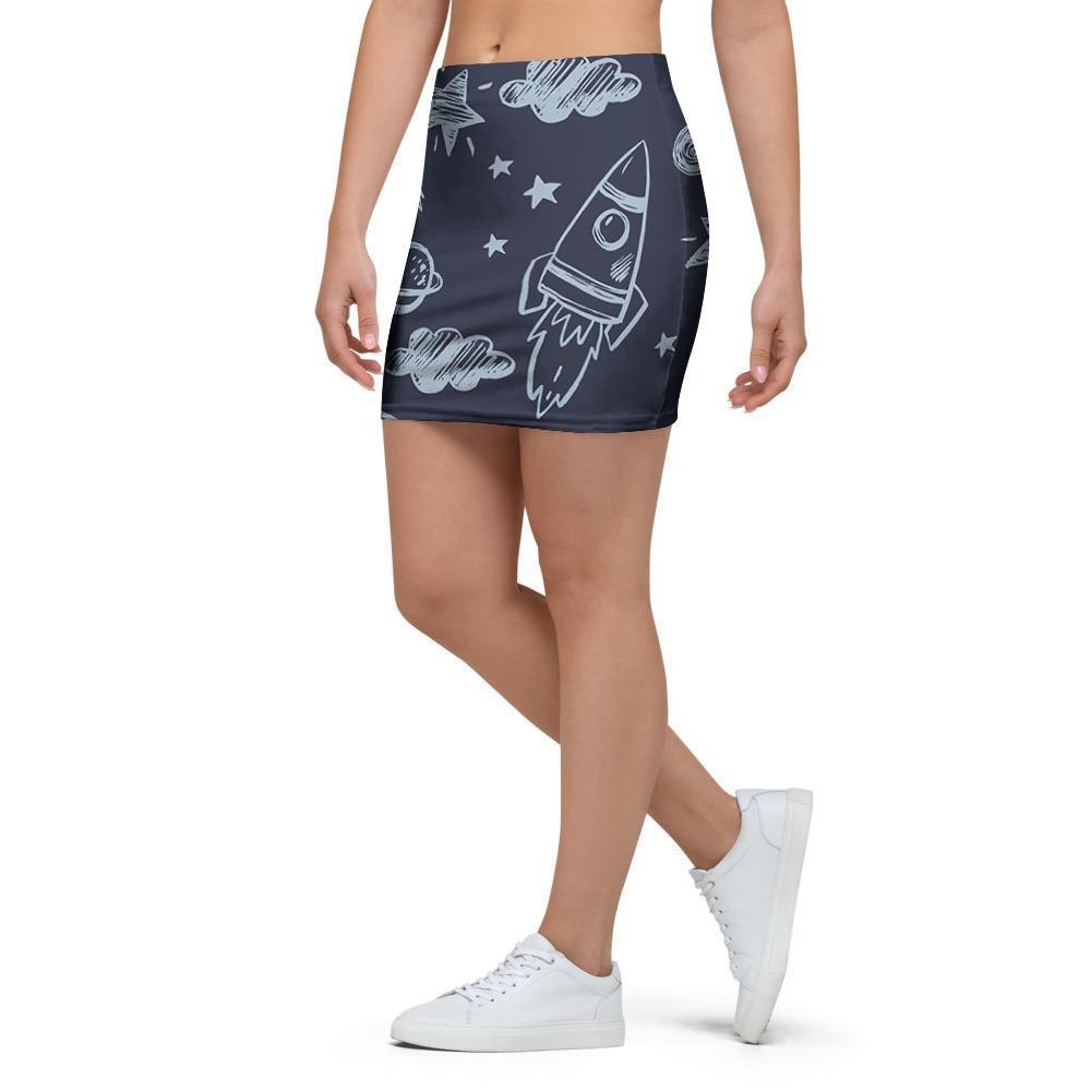 Cartoon Galaxy Space Mini Skirt-grizzshop