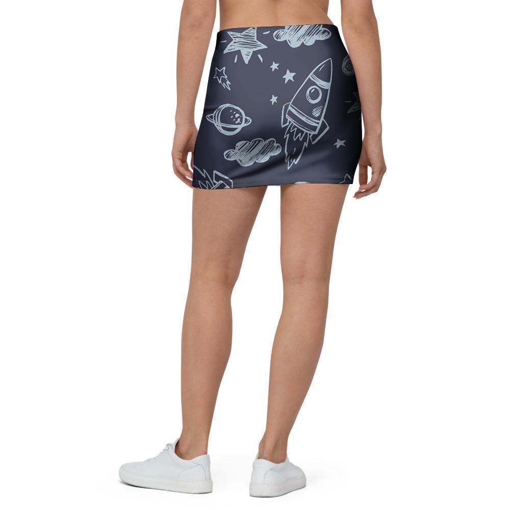 Cartoon Galaxy Space Mini Skirt-grizzshop