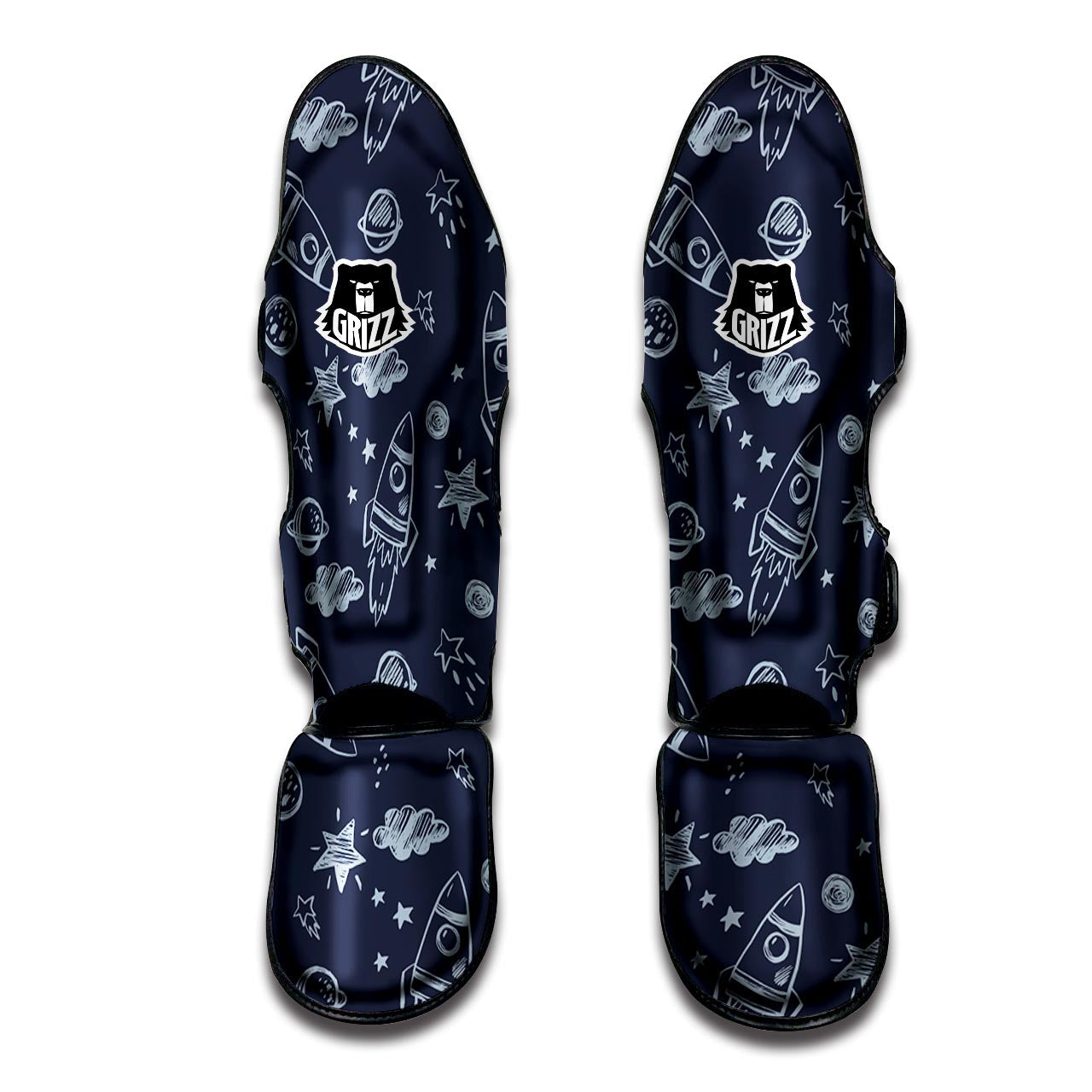 Cartoon Galaxy Space Muay Thai Shin Guard-grizzshop